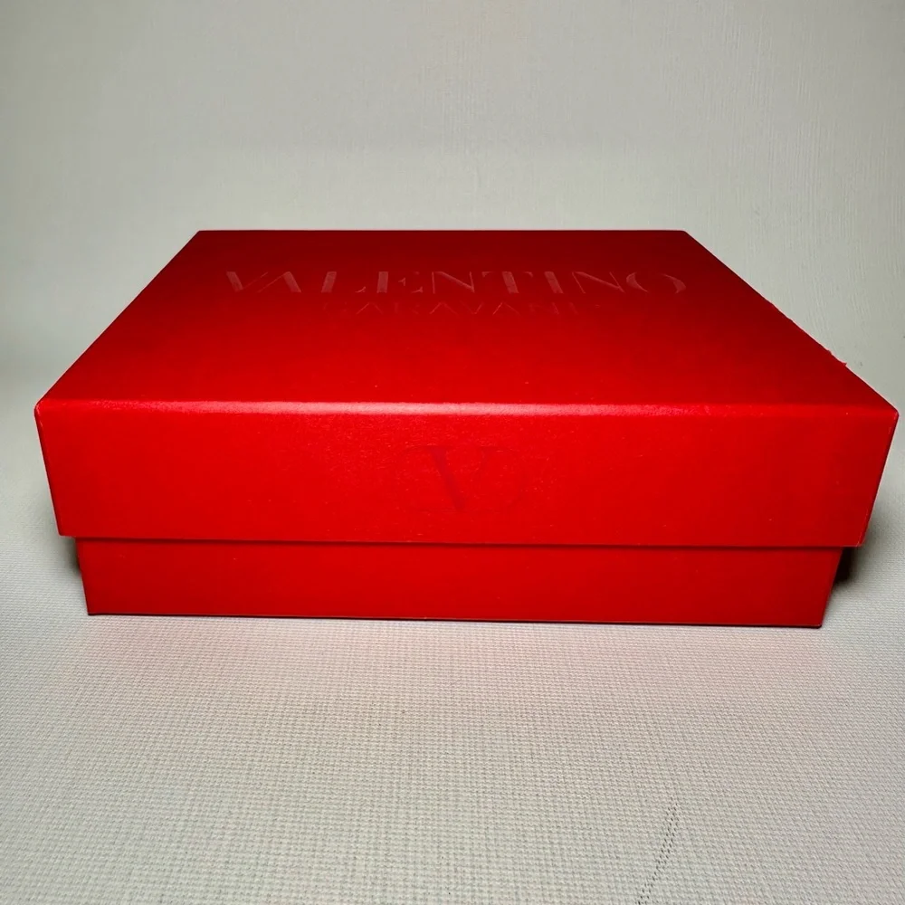 VALENTINO GARAVANI Men's V-logo Leather Card Case in Blue Royal